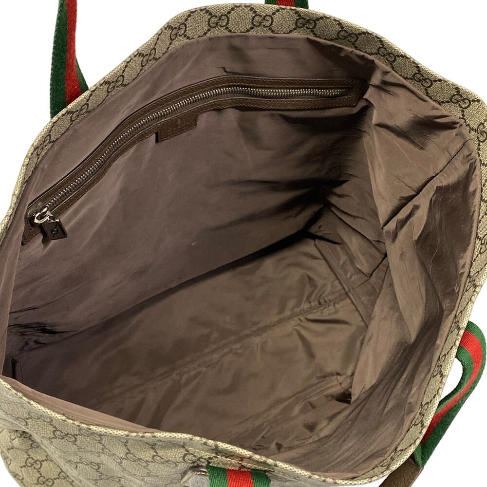 Gucci GG Tender medium tote bag Tote Bag 763287 Gray Dark Brown Multi - Picture 7 of 15